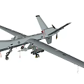 Military Combat Fighter Drone With Long Wingspan Propeller Weapon Payload And Tail Number 155