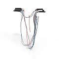 Wire Harness With Colored Wires And Black Connectors For Electrical Applications