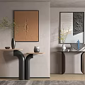 Modern End View Desk Entrance End View Desk 3d model