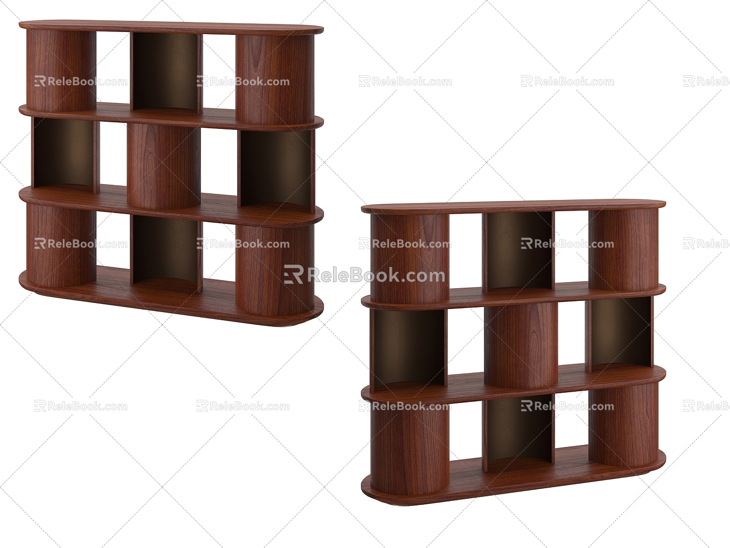 Nordic Simple Decorative Bookcase Bookcase Simple Decorative Bookcase 3d model