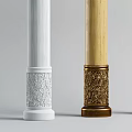 New Chinese-style Column Carved Column 3d model