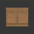 Wooden Storage Cabinet With Two Drawers And Two Doors Simple Design