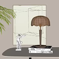 Retro table lamp 3d model