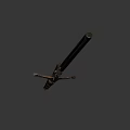 Medieval Spear Weapon With Long Wooden Shaft And Decorative Metal Spearhead