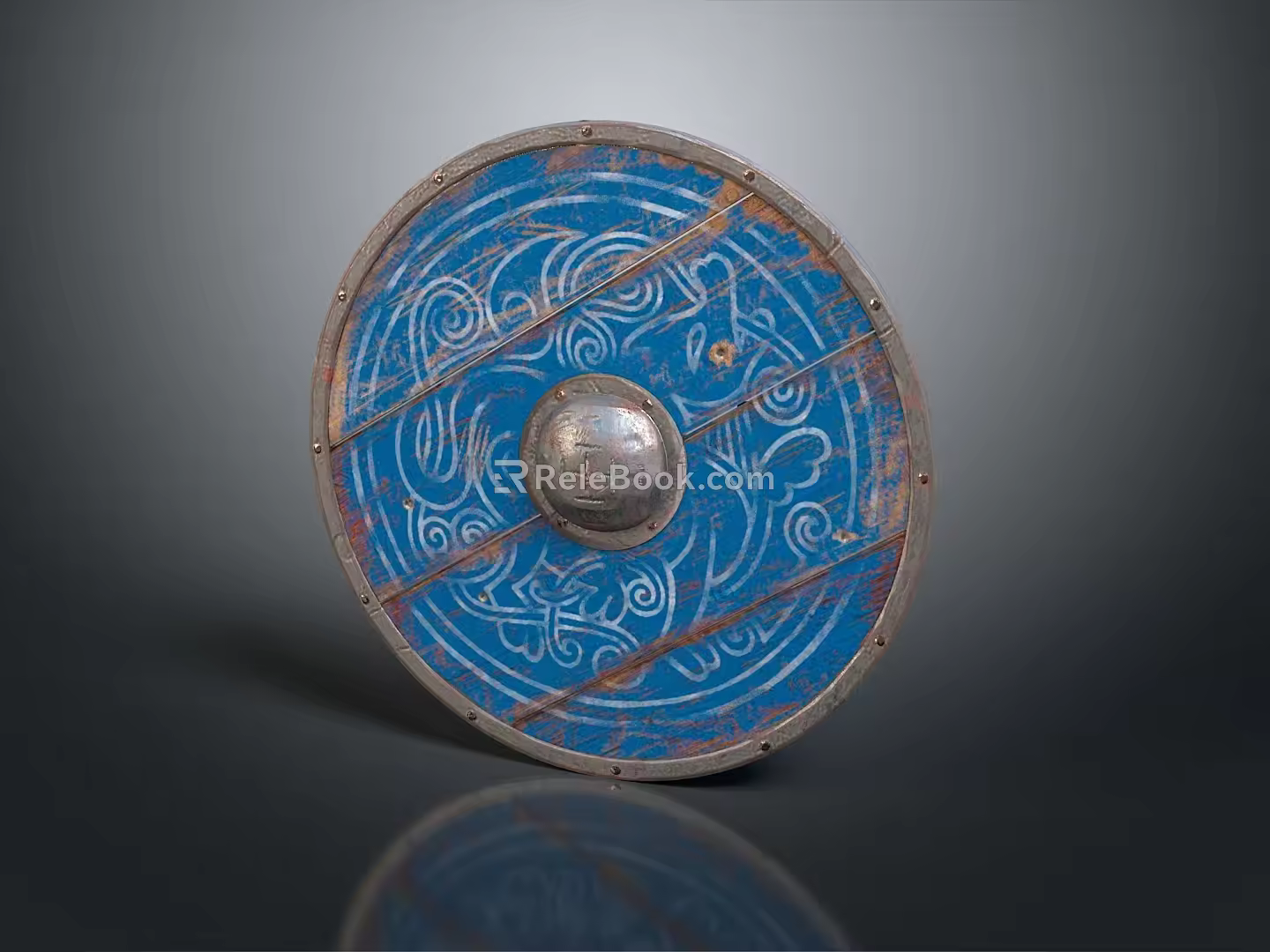 Medieval Shield Ancient Shield Defensive Weapon Ancient Shield Iron Shield Protective Shield Wooden Shield 3d model