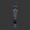 Modern Tactical Assault Rifle With Blue Digital Display Tactical Scope Magazine And Ergonomic Grip