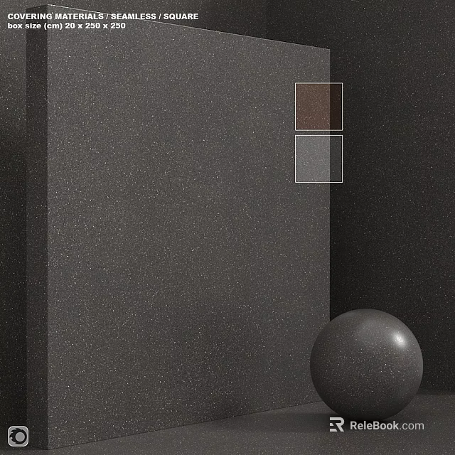 Wall Components Featuring Textured Gray Surface Brown Square Light Gray Square and Black Sphere 3d model