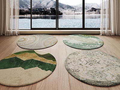 Modern Round Carpet model