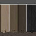 Modern Wooden Wall Panels In Various Tones With Decorative Spheres
