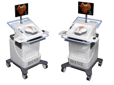 Mobile BHNE Medical Equipment with Display Screen Showing Medical 3d model