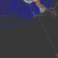 Birds Eye View Planning of Scenic Nighttime Waterfront with Illuminated Buildings and Trees