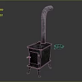 Old Fashioned Cast Iron Stove Featuring Tall Chimney Stove Door And Cooking Surface