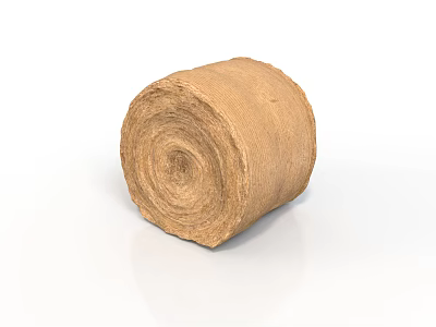Natural Plant Fiber Roll For Eco Friendly Craft And Decoration Projects 3d model