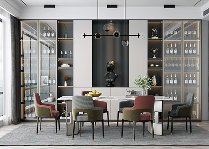 Light Luxury Restaurant 3d model