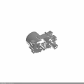Heavy Duty Metal Mechanical Component With Cylindrical Body Mounting Brackets And Bolts