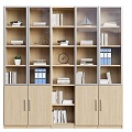 Simple Bookcase Office Cabinet 3d model