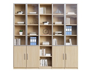 Simple Bookcase Office Cabinet 3d model