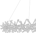 Modern chandelier ceiling tube lamp star glass 3d model