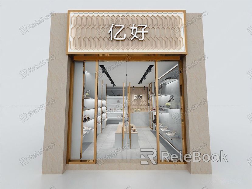 Light Luxury Door Head Door Head Facade model