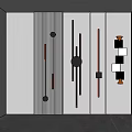 Elegant Modern Geometric Wall Lamps In Black And White For Living Room Wall