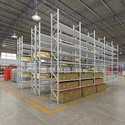 Modern Open Kitchen Design With Bright Lighting And Spacious Layout 3d model