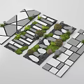 Geometric Garden Pathway Design With Mixed Stone Slabs Green Plants And Gravel Gaps