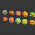 Collection of Colorful Emojis With Various Expressions Like Smile Sunglasses And Heart