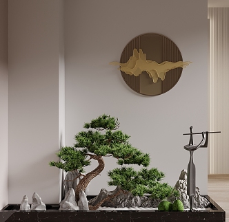 New Chinese landscape partition 3d model