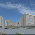 Birds Eye View Planning of Modern Building Complex With Surrounding Greenery And Roads