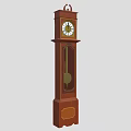 Clock and clock floor clock pendulum clock 3d model