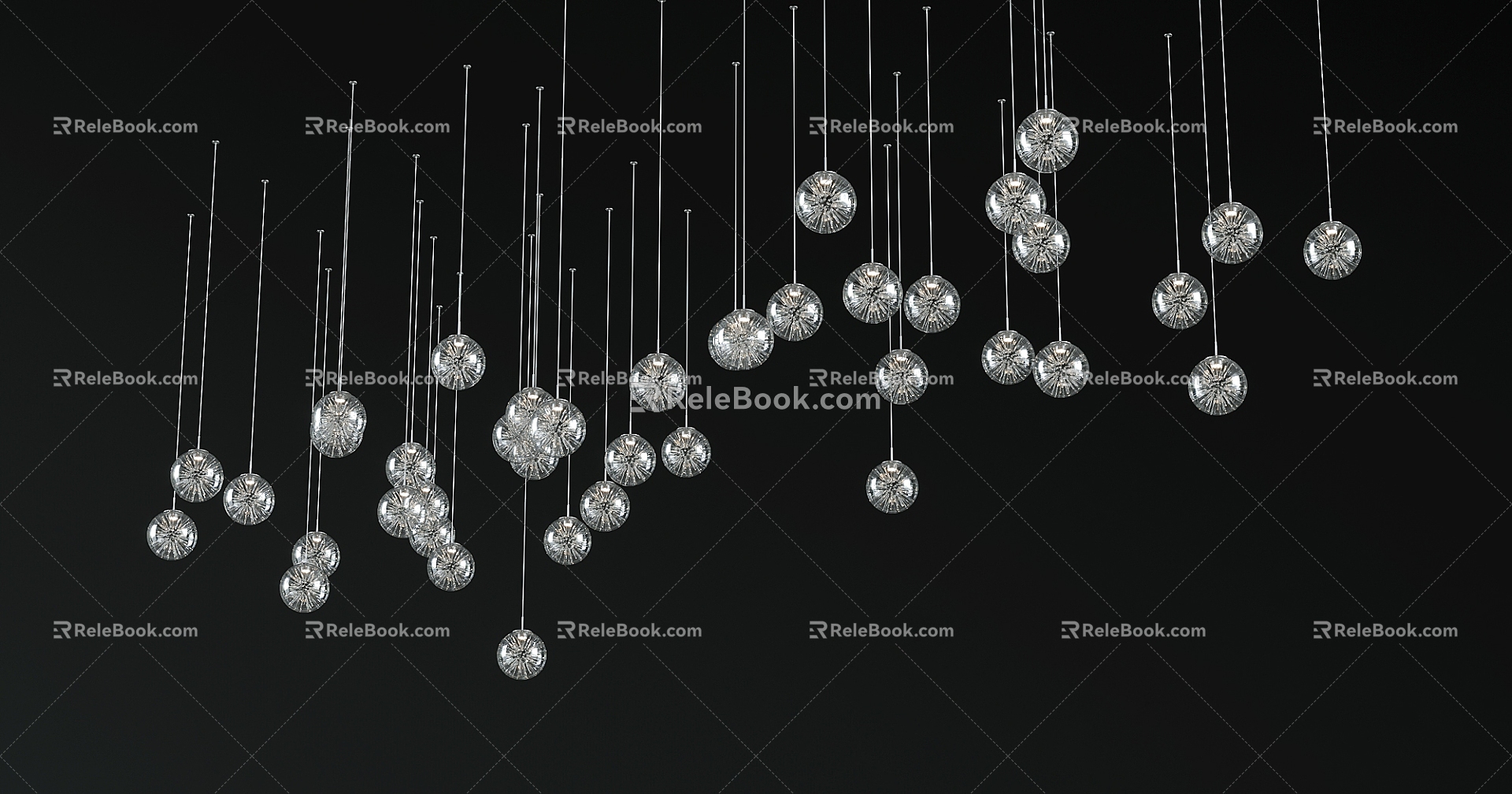 Crystal chandelier 3d model