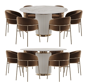 Dining Table and Chair Island Table Island Table Dining Table Round Table and Chair Tableware Sideboard 3d model