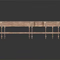 Vintage Wooden Benches Set of Three with Rustic Simple Structure Design