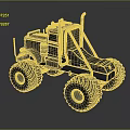 Heavy Duty Off Road Utility Vehicle With Large Oversized Tires And Robust Build
