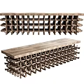 New Chinese Style Table Decoration Table Display Table Bar Reception Table 3d model