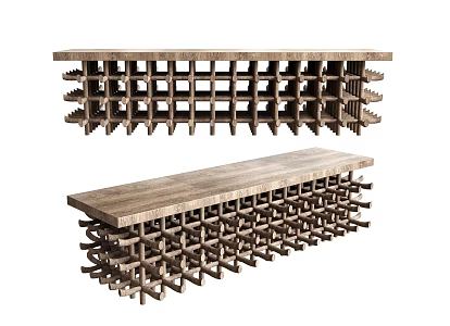 New Chinese Style Table Decoration Table Display Table Bar Reception Table 3d model