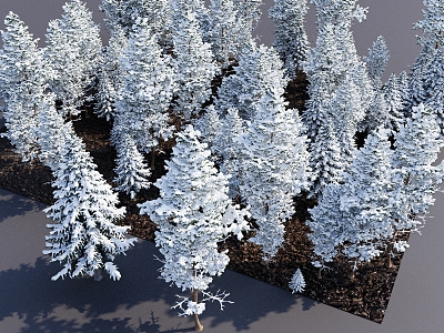 Trees Snowscape Trees Snowy Trees Snowscape Trees Winter Trees 3d model