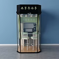 Shared Piano Booth Commercial Equipment With Glass Enclosure Piano And Chairs
