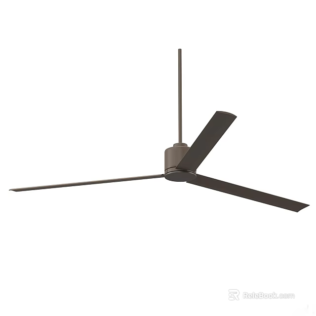 Modern Black Metal Chandelier With Sleek Long Rod And Blade Like Arms 3d model 