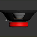 High Performance Commercial Speaker with Black Enclosure White Cone and Red Base Terminal Connectors