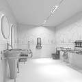 Modern Warm Child Friendly Accessible Public Toilet With Cute Wooden Cartoon Wall Murals For Families