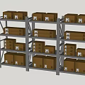 modern shelf 3d model