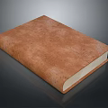 Classic Brown Leather Cover Book with Smooth Pages for Daily Reading