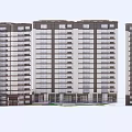 Modern High Rise Residential Towers Model With Commercial Podium And Contemporary Design
