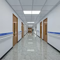 Office Cleaning Room With Gray Walls Floors White Square Ceiling Lights Mops Buckets Carts