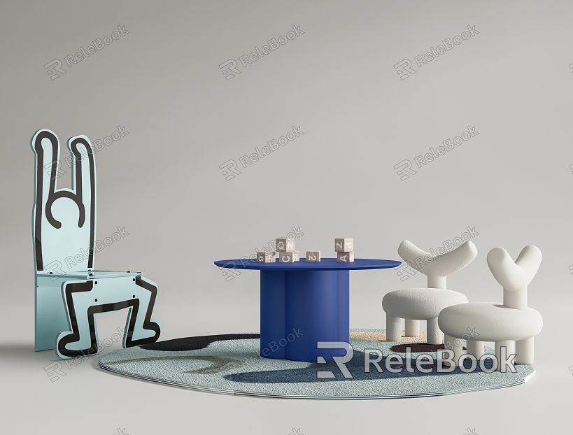 Modern Children's Table and Chair Children's Table and Chair Combination model