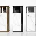 Public Facility Storage Cabinets With Marble Texture And Three Color Options