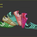 Colorful Striped Sneakers In Various Colors For Casual Sports Everyday Wear