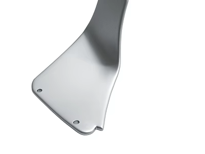 Durable Stainless Steel Metal Bracket With Silver Finish And Mounting Holes 3d model