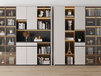 Modern bookcase combination 3d model